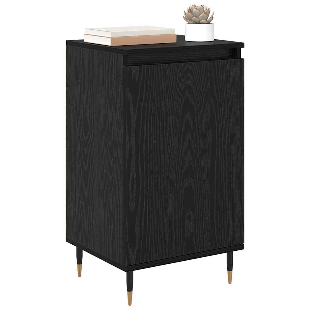 Sideboard 2 pcs Sort eg 40 x 35 x 70 cm Ingeniørt træ og jern