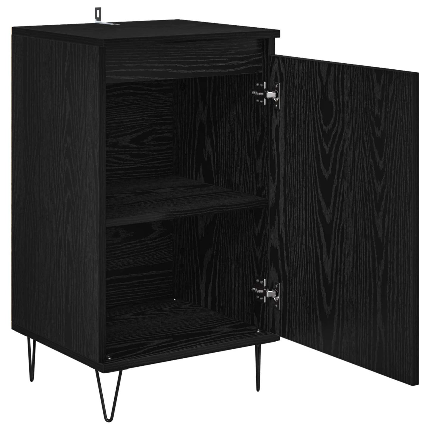 Sideboard Vægmonteret Sort eg 40 x 35 x 70 cm Konstrueret træ
