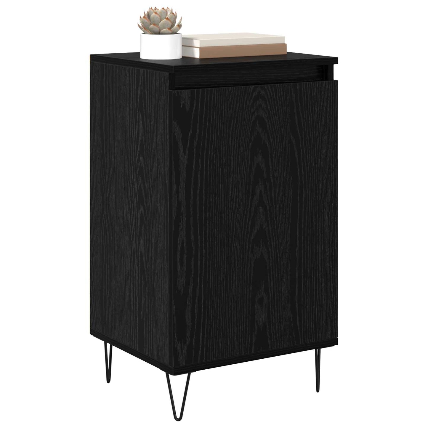 Sideboard Vægmonteret Sort eg 40 x 35 x 70 cm Konstrueret træ