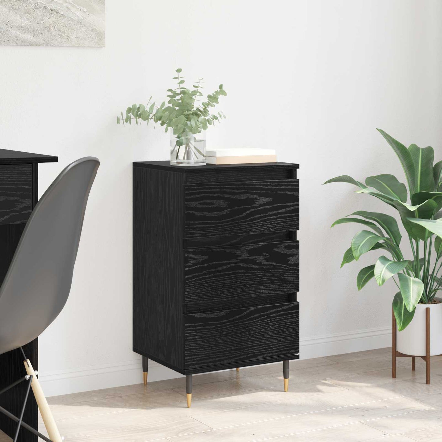 Sideboard Sort eg 35 x 40 x 70 cm Konstrueret træ