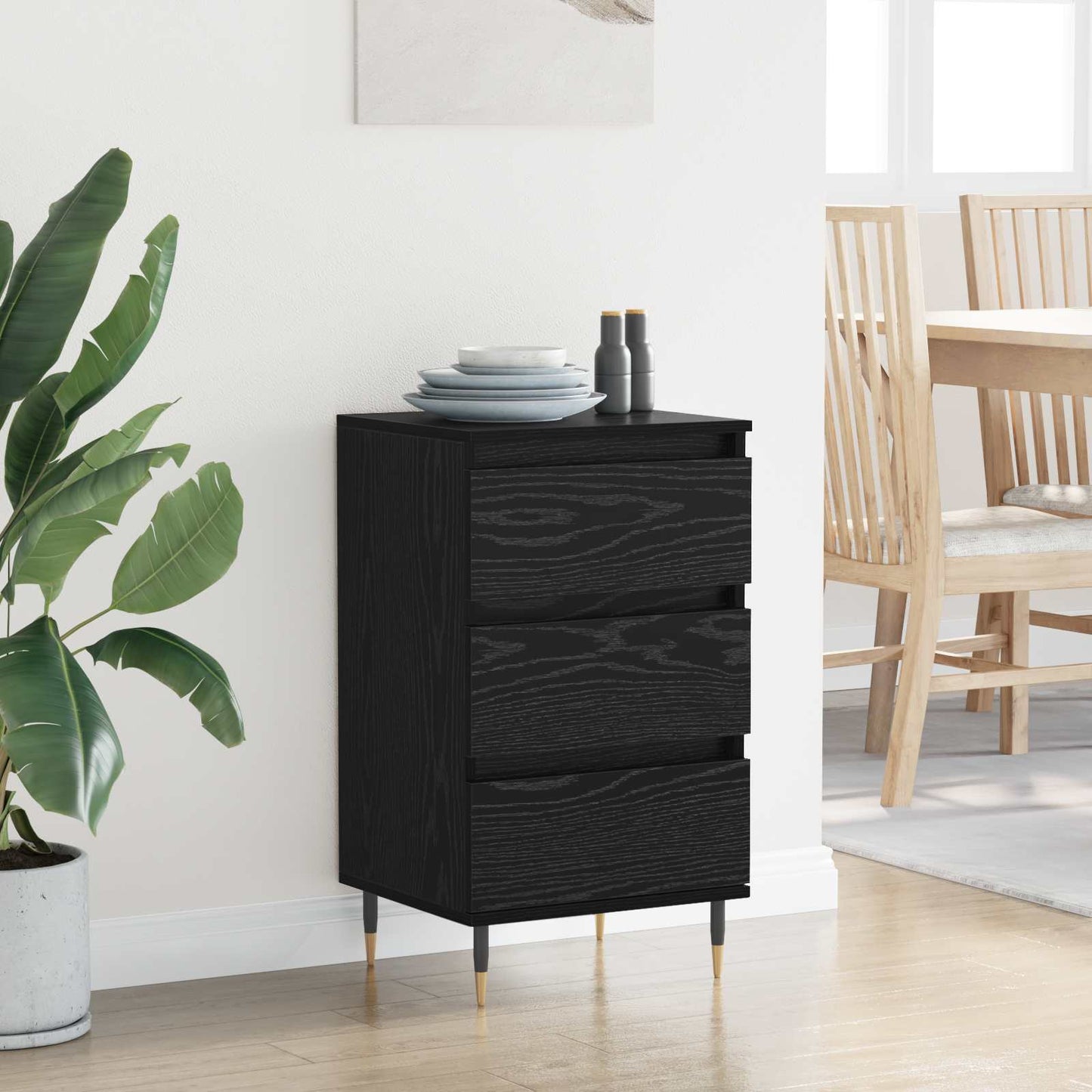 Sideboard Sort eg 35 x 40 x 70 cm Konstrueret træ
