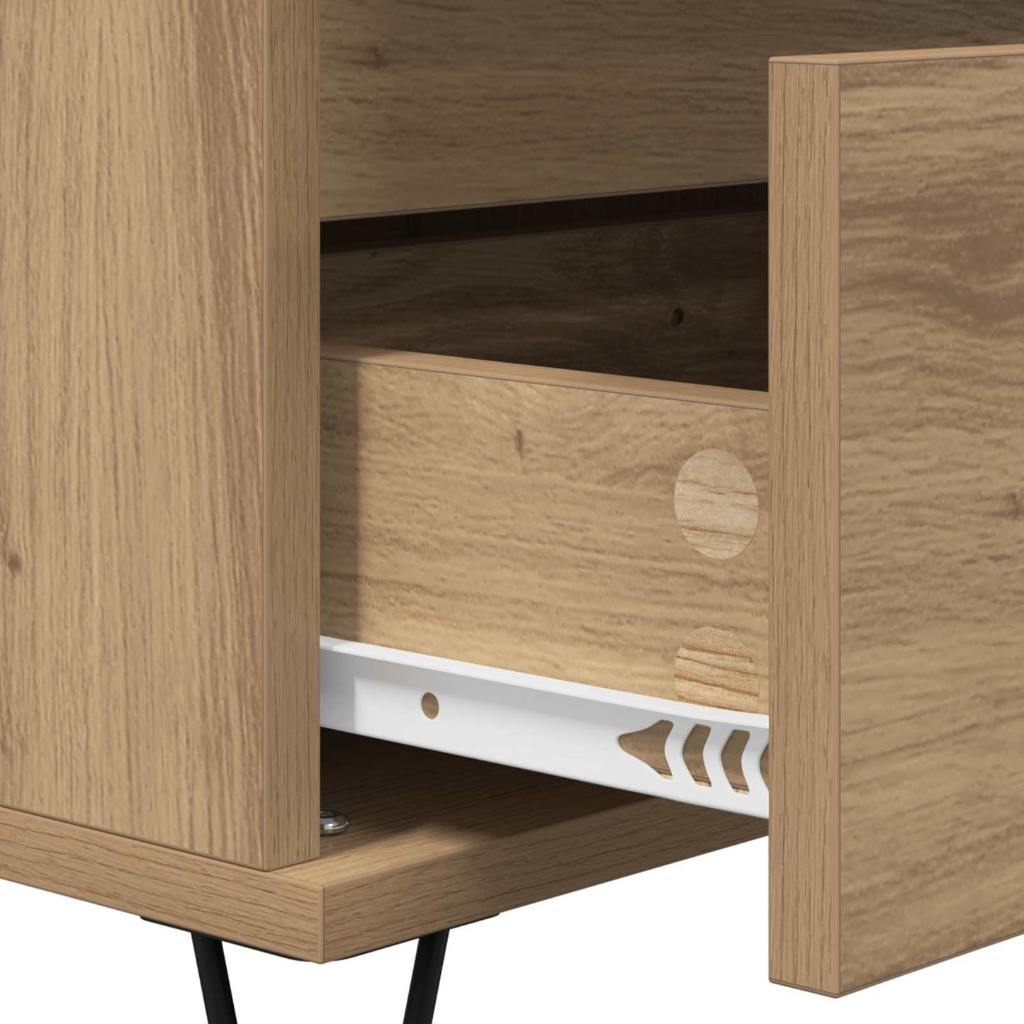 Sideboard Artisan Egetræ 40 x 35 x 70 cm Ingeniørt træ og jern