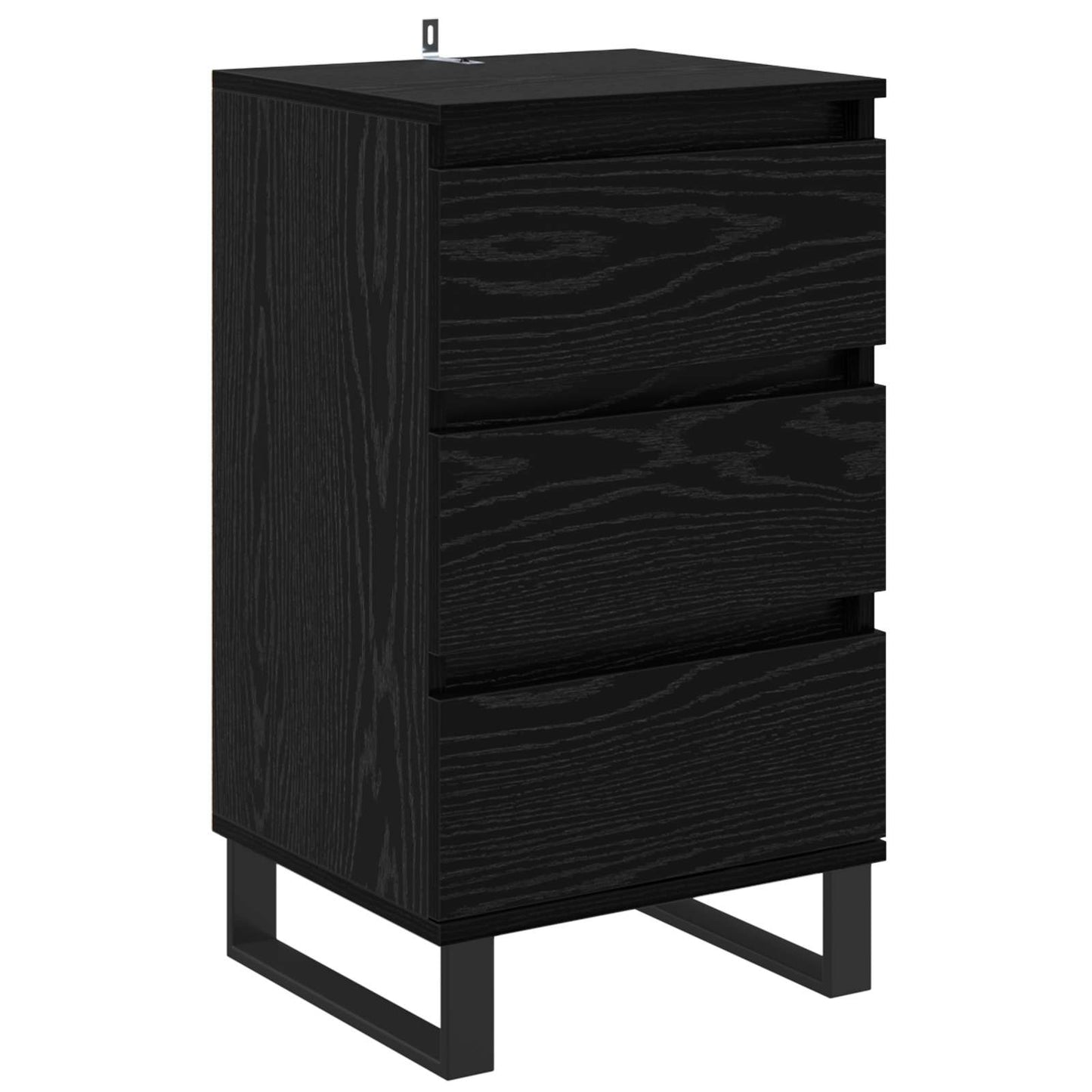 Sideboard med skuffe Sort eg Konstrueret træ