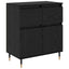 Sideboard Sort eg 60 x 35 x 70 cm Ingeniørt træ og jern