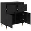Sideboard Sort eg 60 x 35 x 70 cm Ingeniørt træ og jern