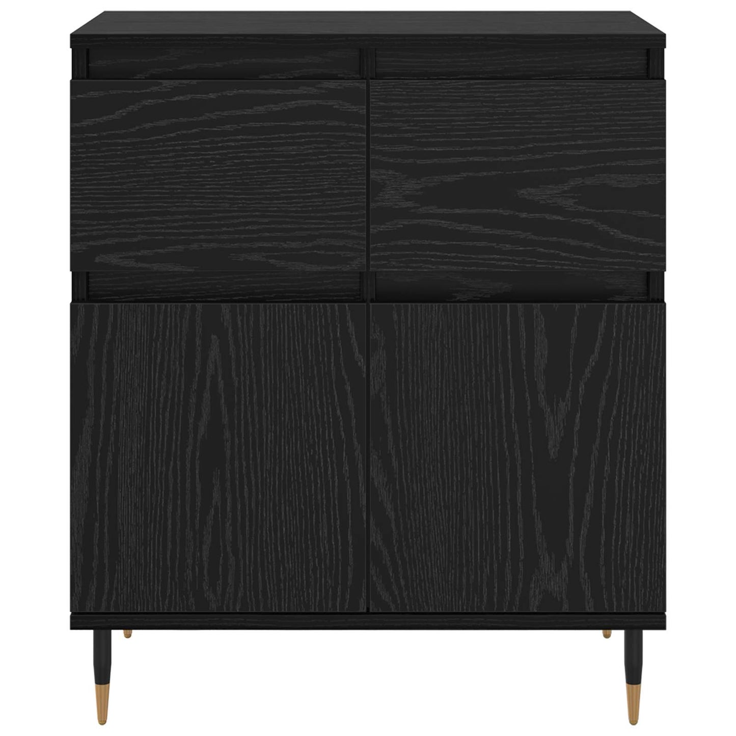 Sideboard Sort eg 60 x 35 x 70 cm Ingeniørt træ og jern