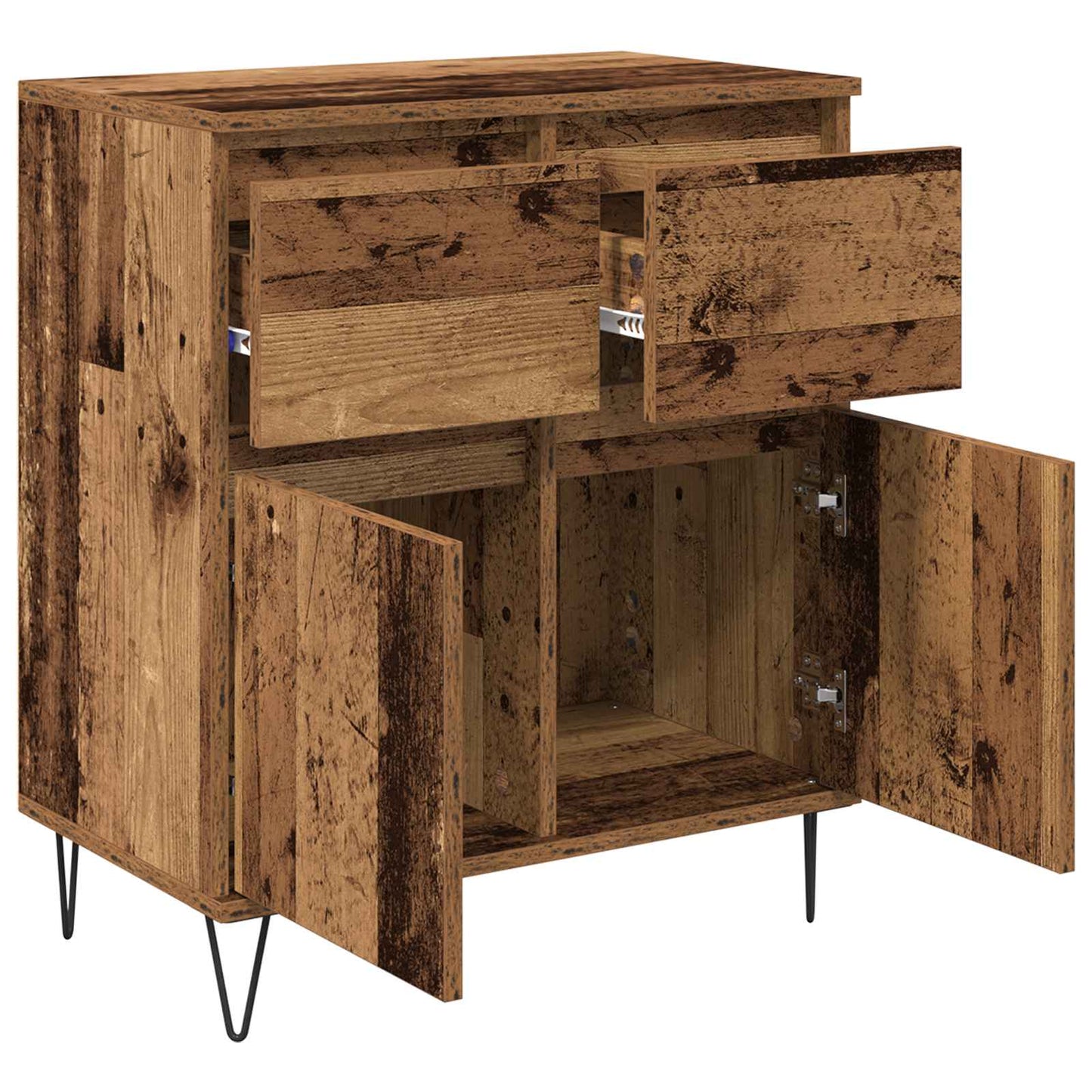 Sideboard Gammelt træ 60 x 35 x 70 cm Ingeniørt træ og jern