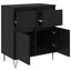Sideboard Sort eg 60 x 35 x 70 cm Ingeniørt træ og jern