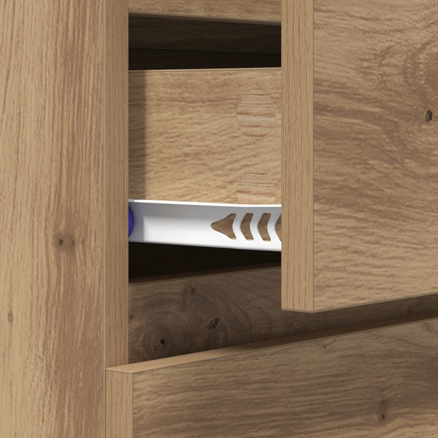 Sideboard Artisan Egetræ 60 x 35 x 70 cm Ingeniørt træ og jern