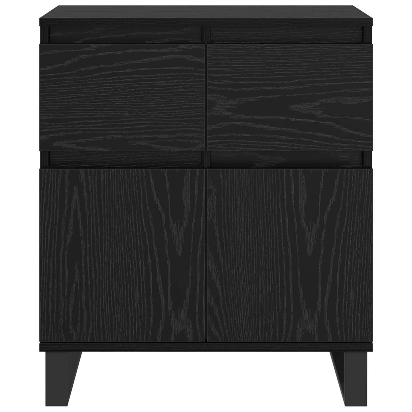 Sideboard Sort eg 60 x 35 x 70 cm Ingeniørt træ og jern