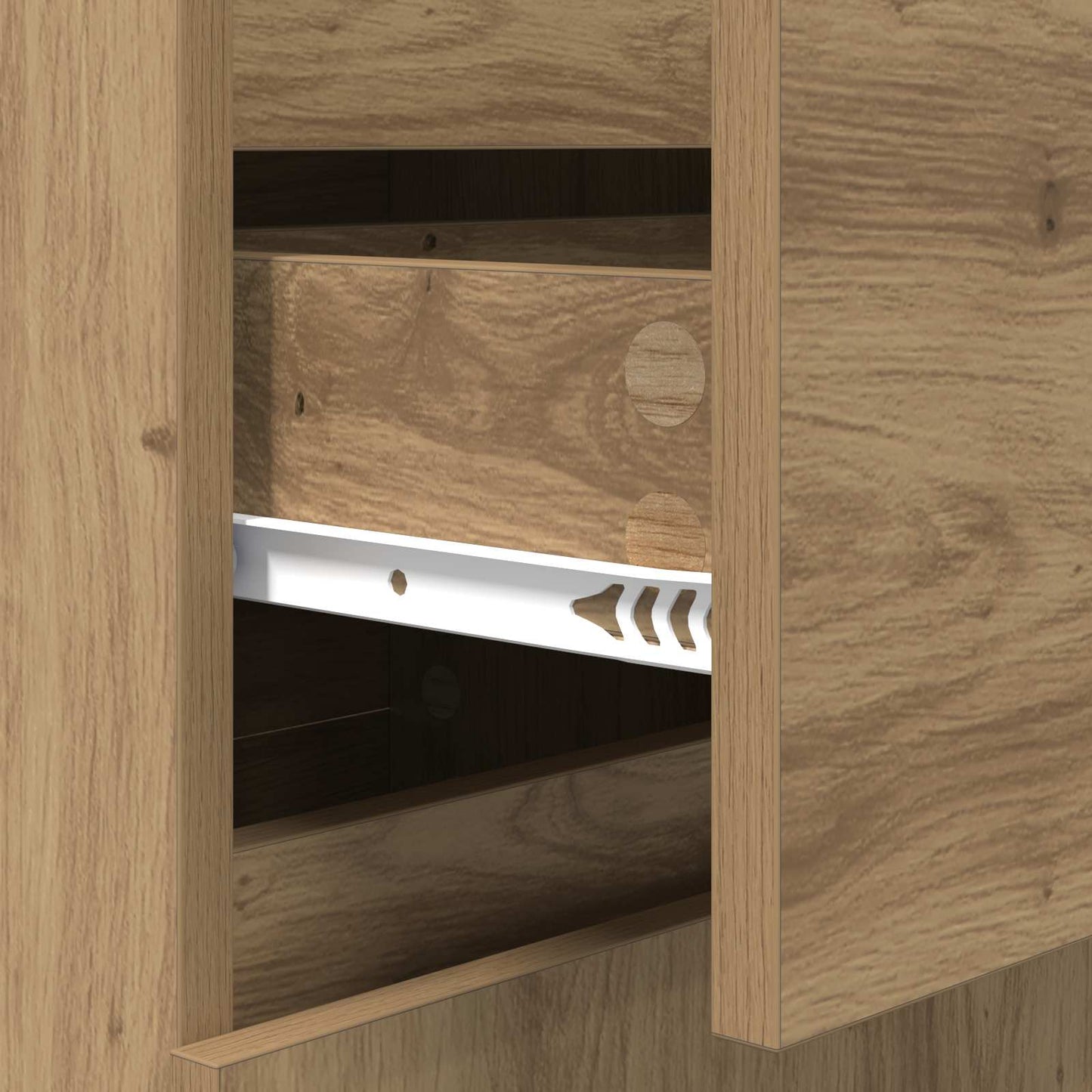 Sideboard Artisan Egetræ 40 x 35 x 70 cm Ingeniørt træ og jern