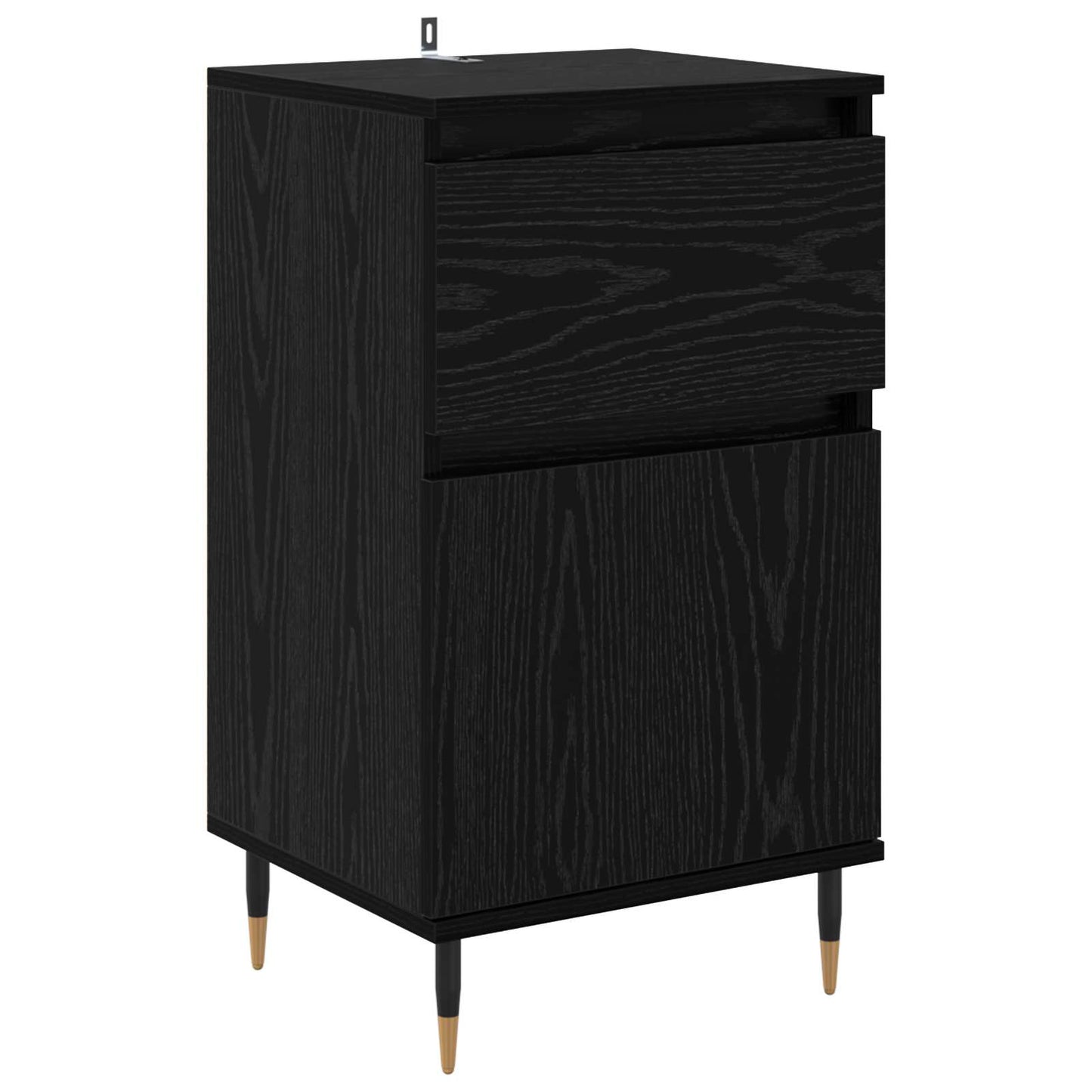 Sideboard Sort eg 40 x 35 x 70 cm Ingeniørt træ og jern