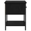 Sengebord 2 pcs Sort eg 34 x 35,5 x 45 cm Konstrueret træ