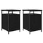 Natskab 2 pcs Sort eg 40 x 42 x 60cm Konstrueret træ