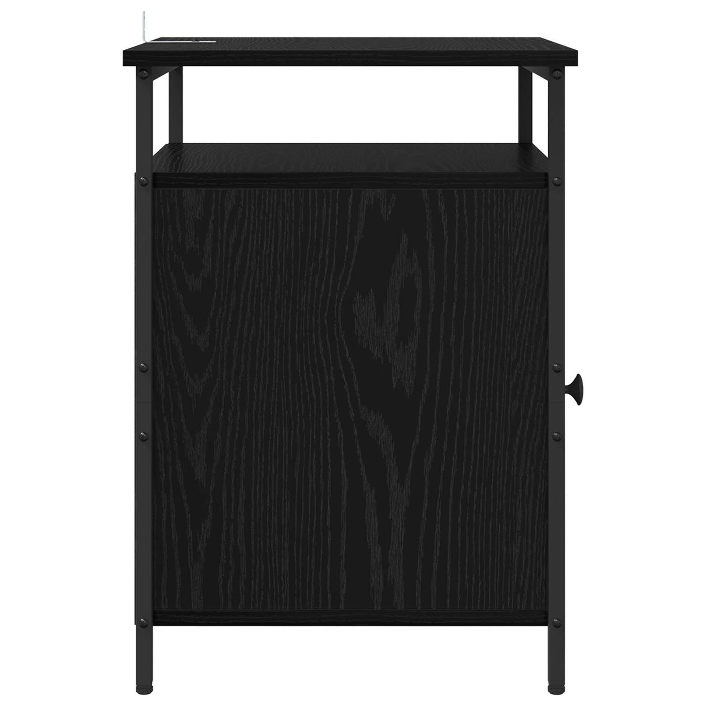 Natskab 2 pcs Sort eg 40 x 42 x 60cm Konstrueret træ