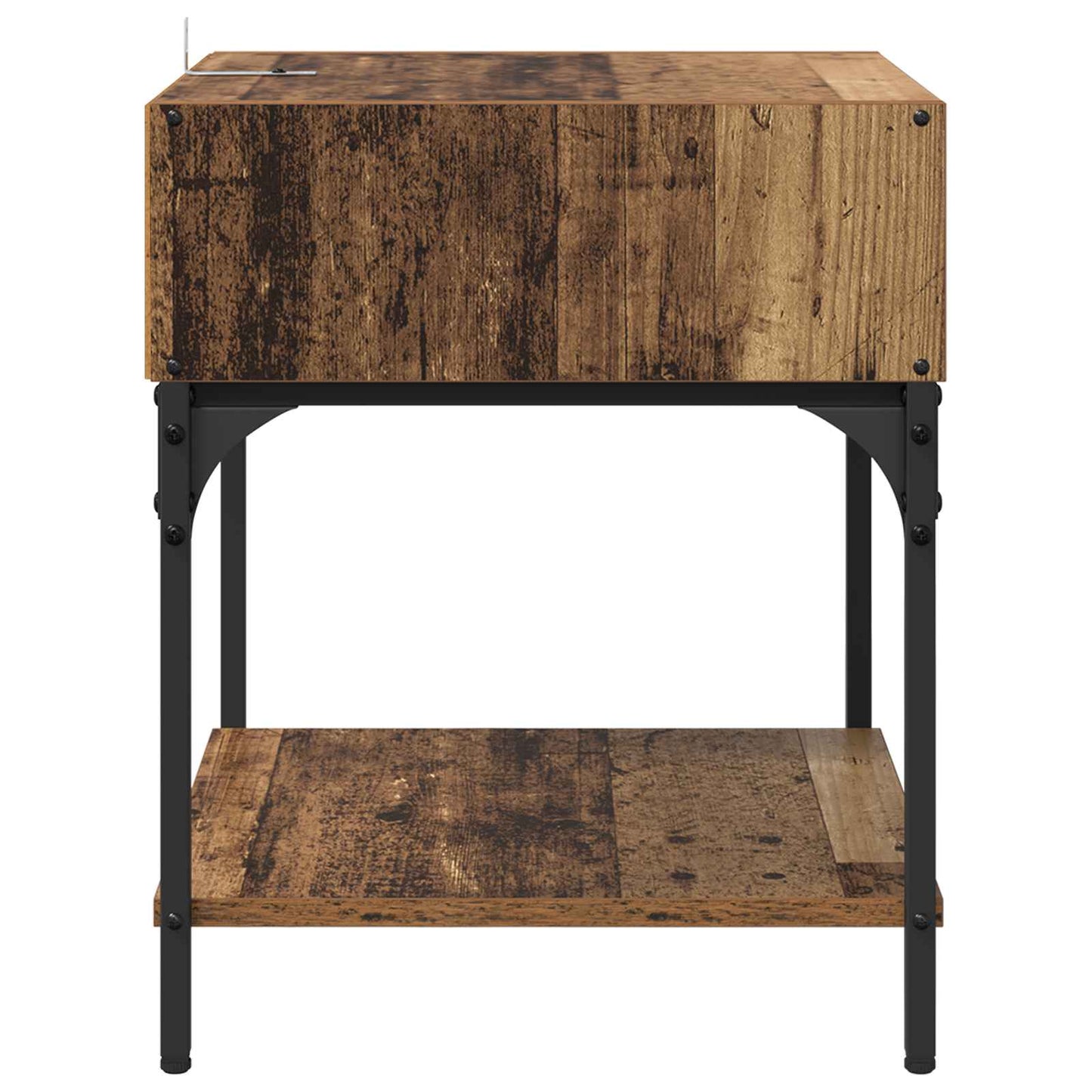 Sengebord 2 pcs Gammelt træ 40 x 40 x 50 cm Konstrueret træ