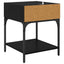 Sengebord Sort eg 40 x 40 x 50 cm Konstrueret træ