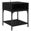 Sengebord 2 pcs Sort eg 40 x 40 x 50 cm Konstrueret træ