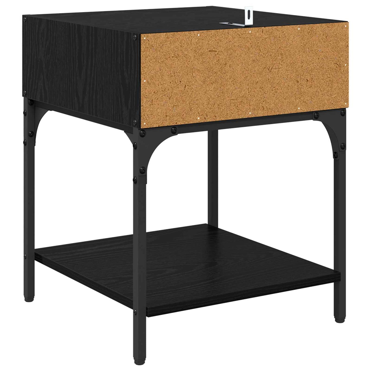 Sengebord 2 pcs Sort eg 40 x 40 x 50 cm Konstrueret træ