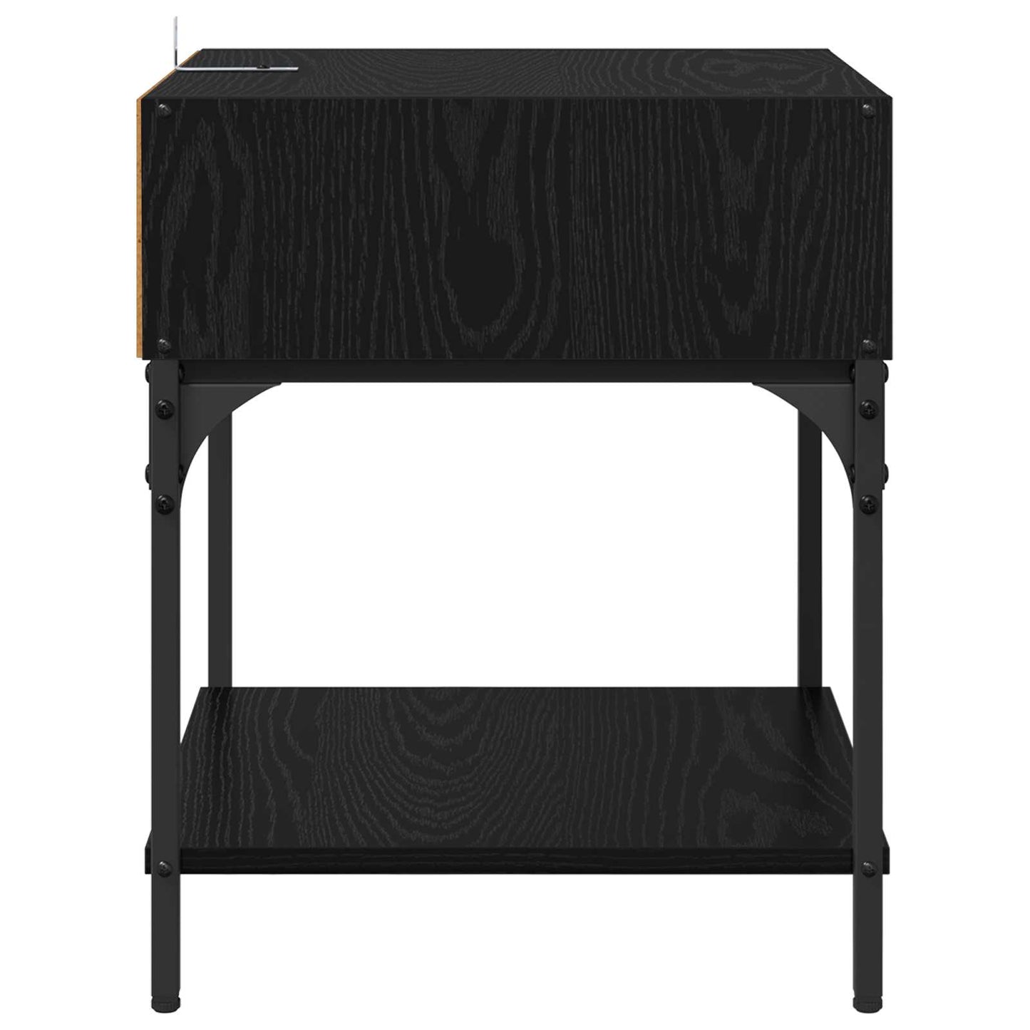 Sengebord 2 pcs Sort eg 40 x 40 x 50 cm Konstrueret træ
