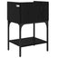 Sengebord med skuffe Sort eg 40 x 29 x 60 cm Konstrueret træ