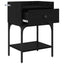 Sengebord 2 pcs Sort eg 40 x 29 x 60 cm Konstrueret træ