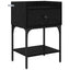 Sengebord 2 pcs Sort eg 40 x 29 x 60 cm Konstrueret træ