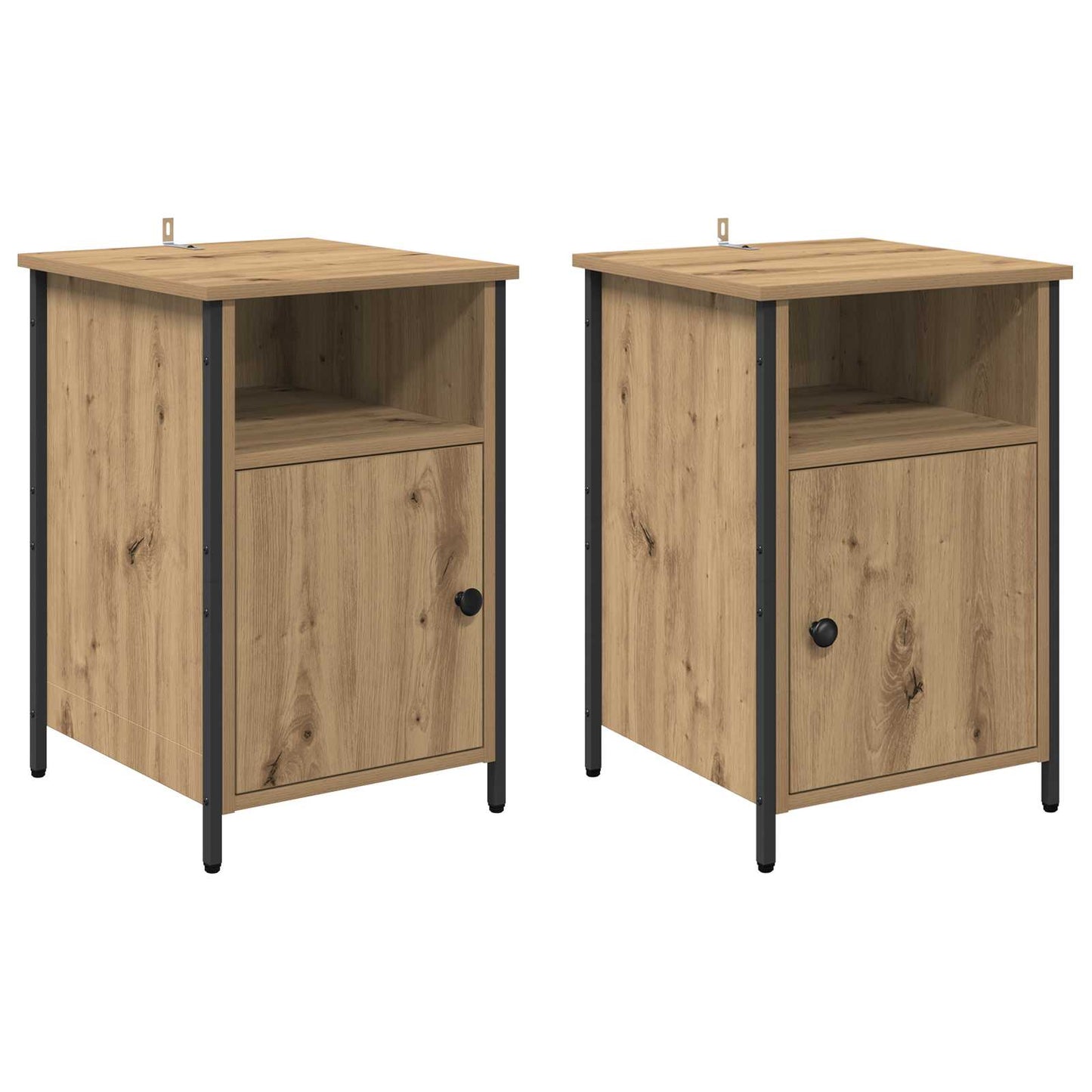 Natskab 2 pcs Artisan Egetræ 40 x 42 x 60 cm Konstrueret træ