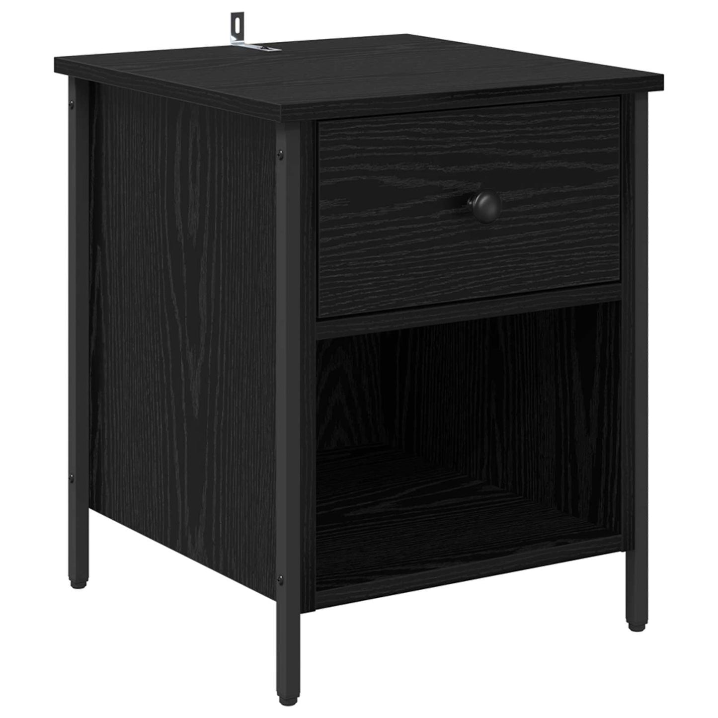 Natskab 2 pcs Sort eg 40 x 42 x 50 cm Konstrueret træ