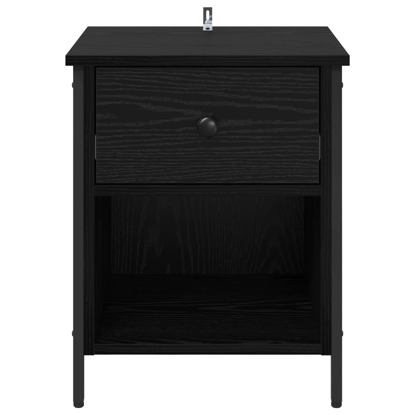 Natskab 2 pcs Sort eg 40 x 42 x 50 cm Konstrueret træ