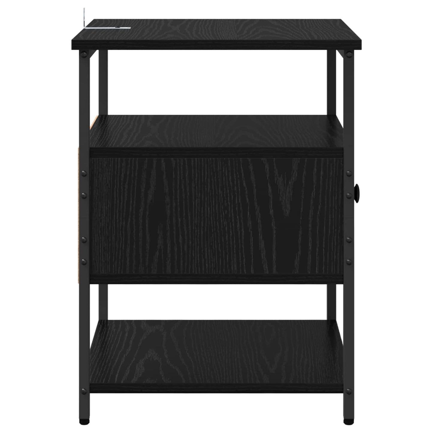 Natskab 2 pcs Sort eg 40 x 42 x 56 cm Konstrueret træ