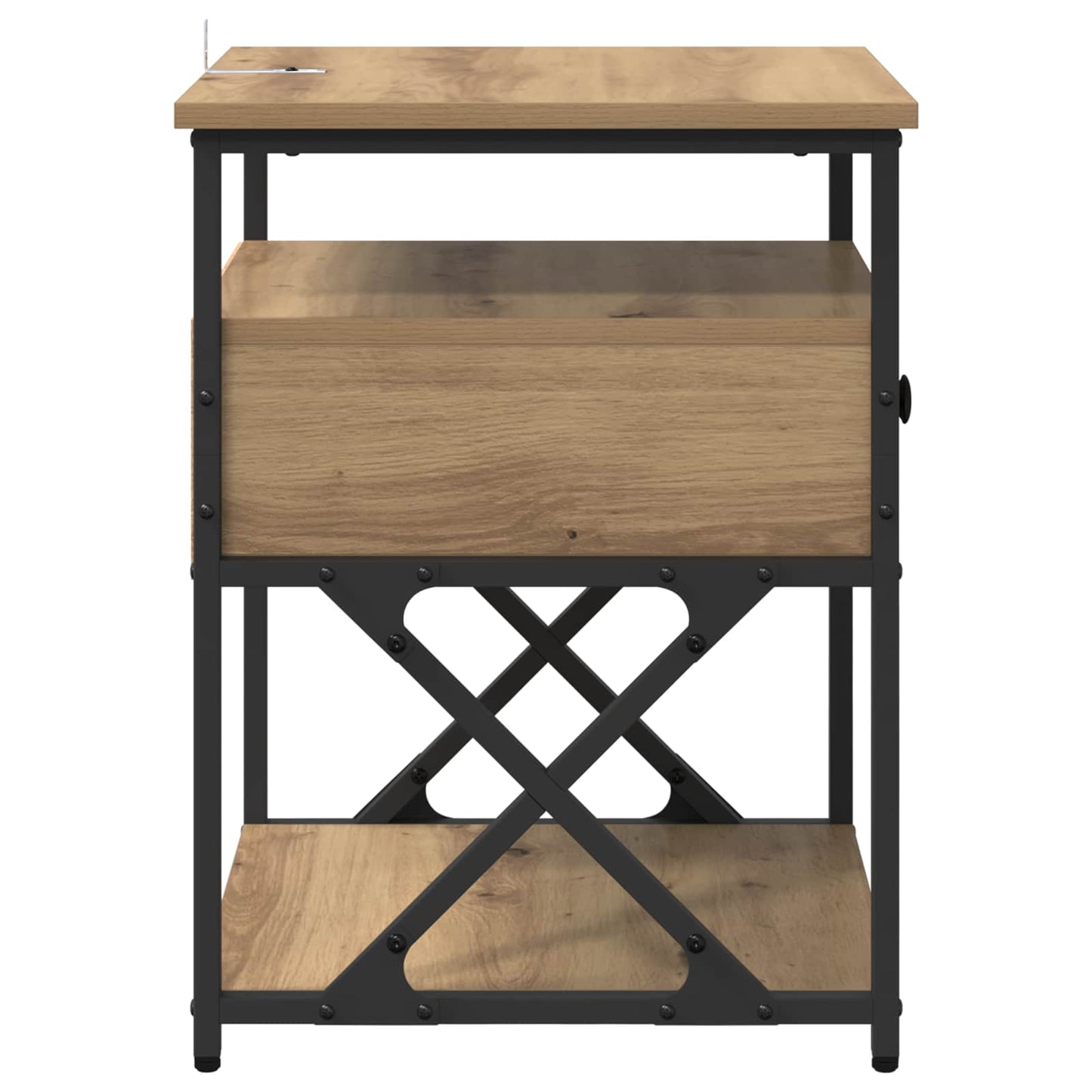Natskab 2 pcs Artisan Egetræ 40 x 42 x 55 cm Konstrueret træ