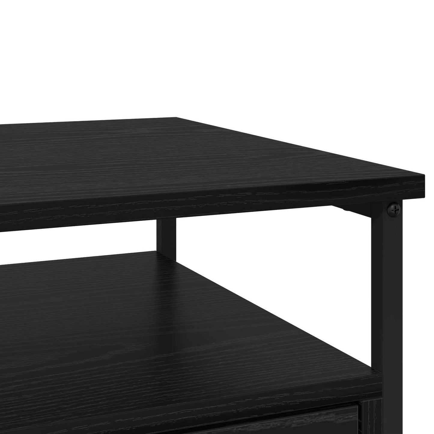 Natskab med skuffe Sort eg 40 x 42 x 55 cm Konstrueret træ