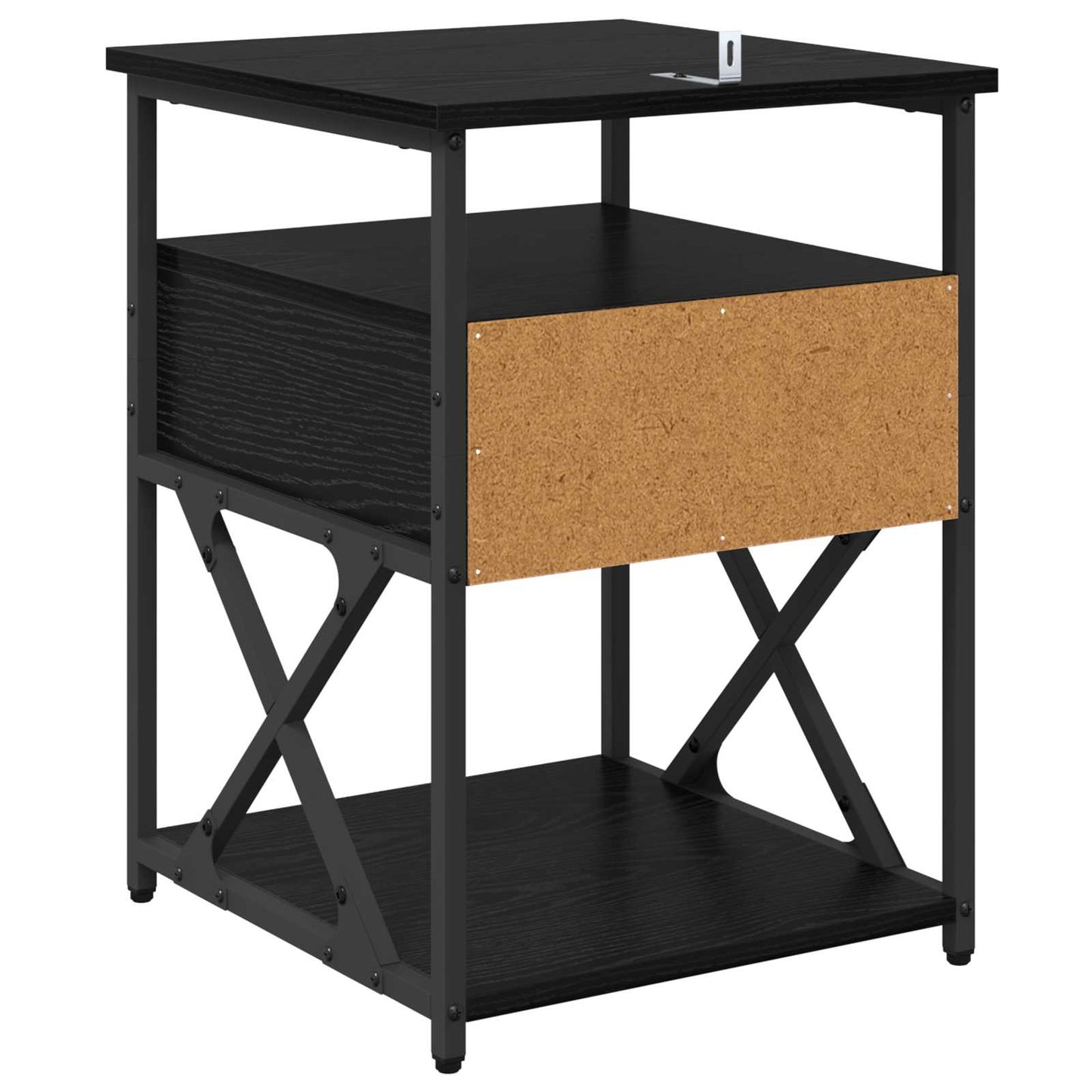 Natskab med skuffe Sort eg 40 x 42 x 55 cm Konstrueret træ