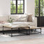 Sofabord 2 stk. Artisan Egetræ 80 x 80 x 35 cm Konstrueret træ