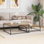 Sofabord 2 stk. Artisan Egetræ 80 x 80 x 35 cm Konstrueret træ