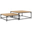 Sofabord 2 stk. Artisan Egetræ 80 x 80 x 35 cm Konstrueret træ