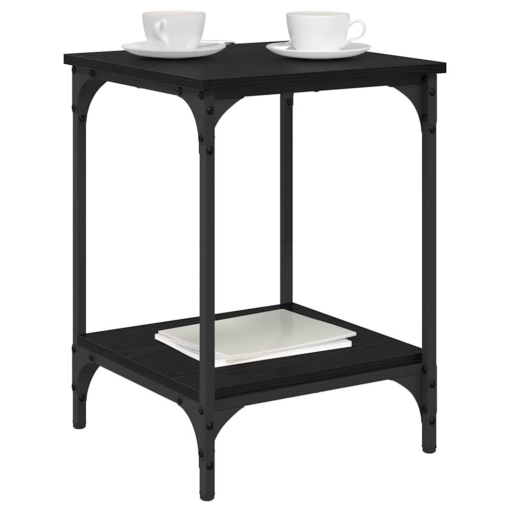 Sofabord Sort eg 40 x 40 x 55 cm Konstrueret træ