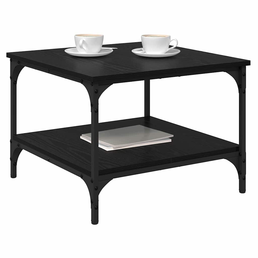 Sofabord Sort eg 55 x 55 x 40 cm Konstrueret træ