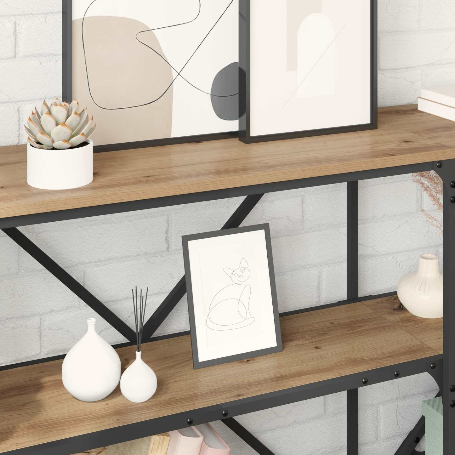 Konsolbord Artisan Egetræ 160 x 30 x 75 cm Konstrueret træ