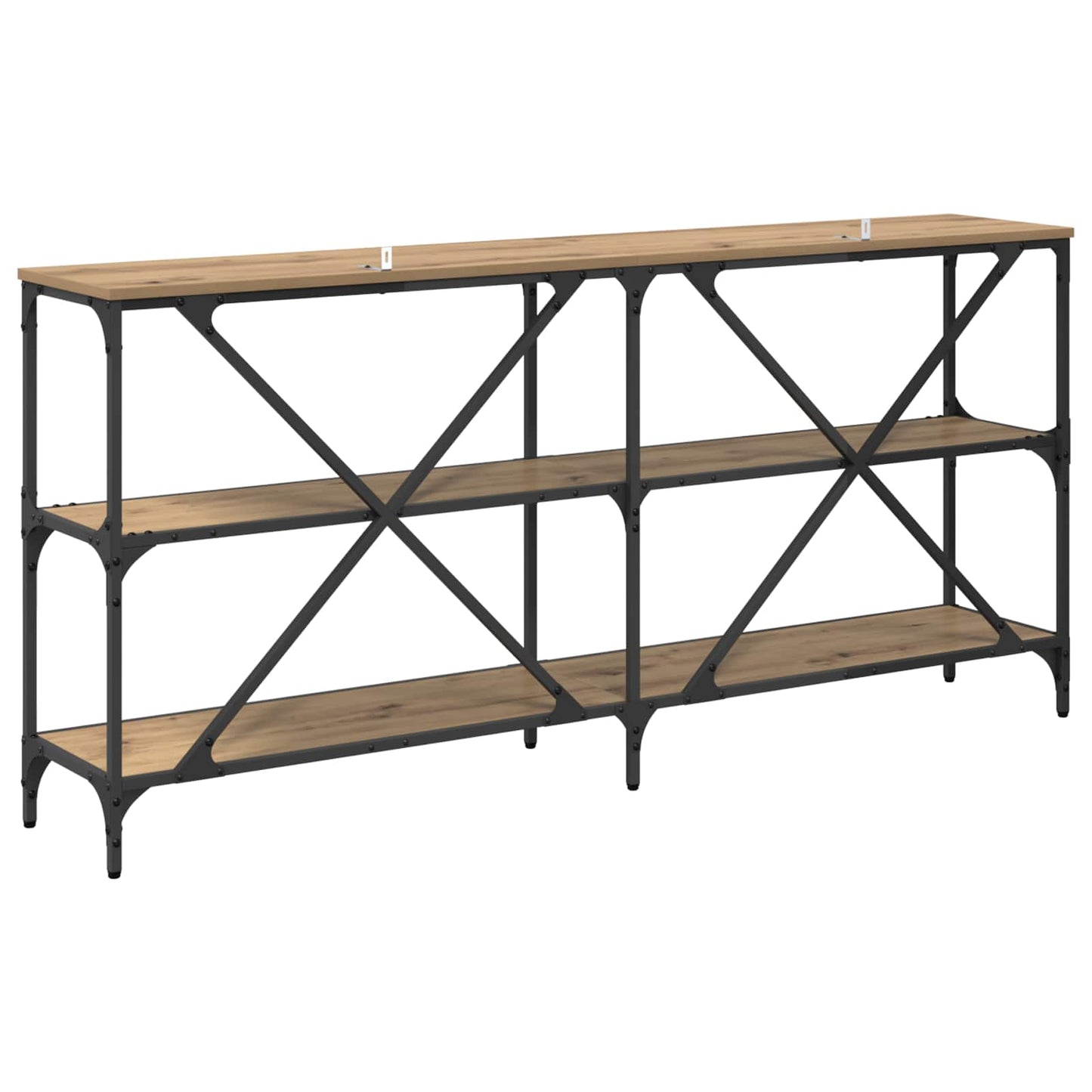 Konsolbord Artisan Egetræ 160 x 30 x 75 cm Konstrueret træ
