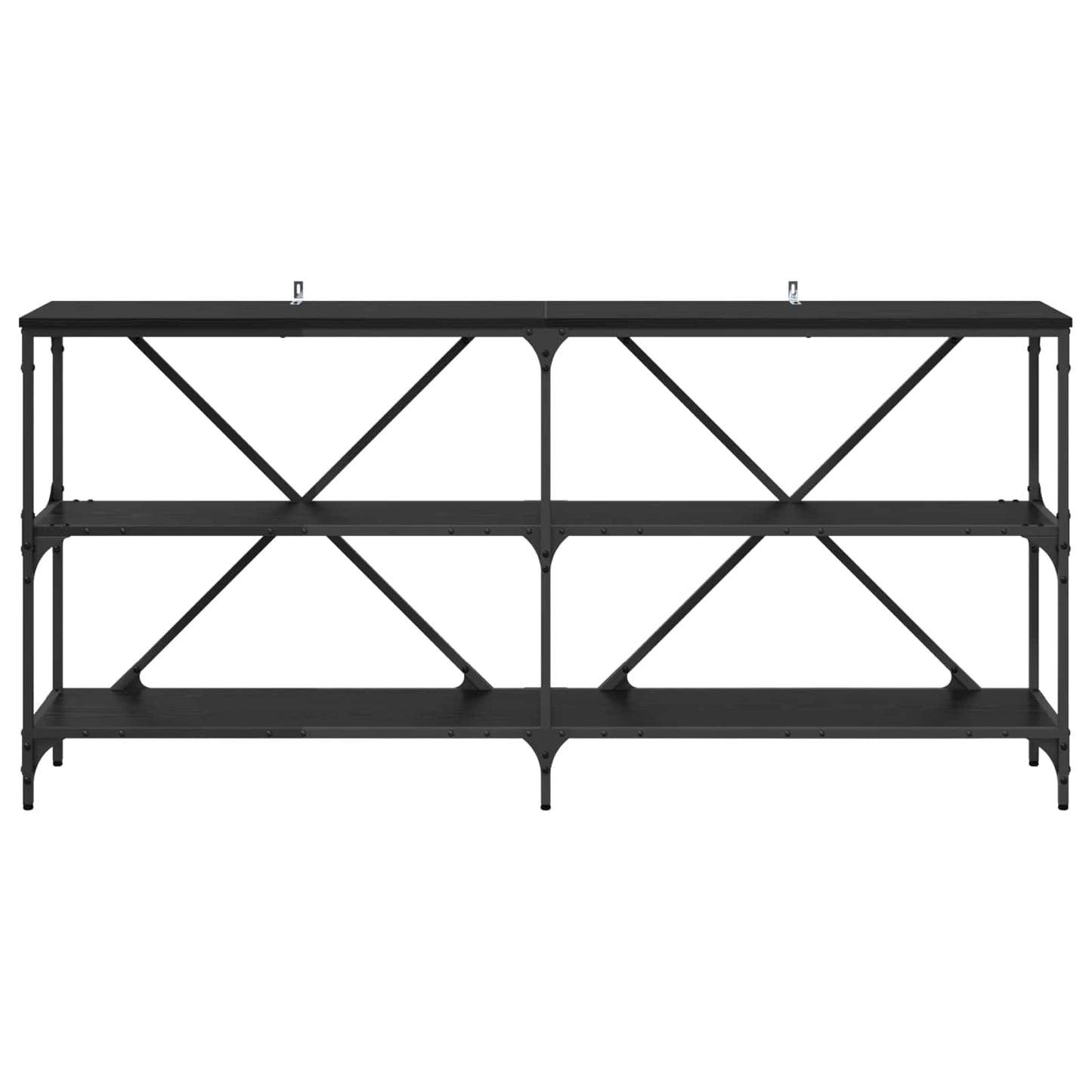 Konsolbord Sort eg 160 x 30 x 75 cm Konstrueret træ