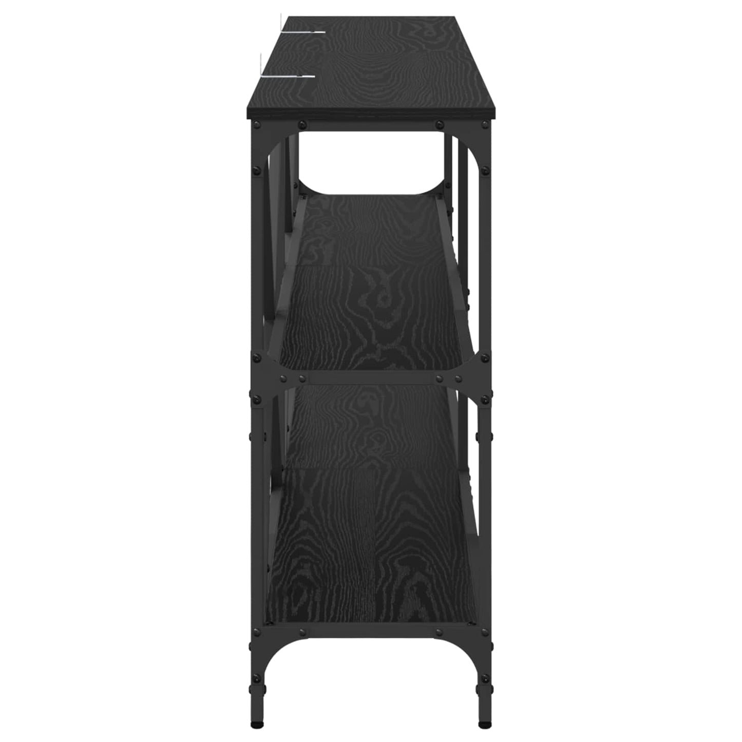 Konsolbord Sort eg 160 x 30 x 75 cm Konstrueret træ