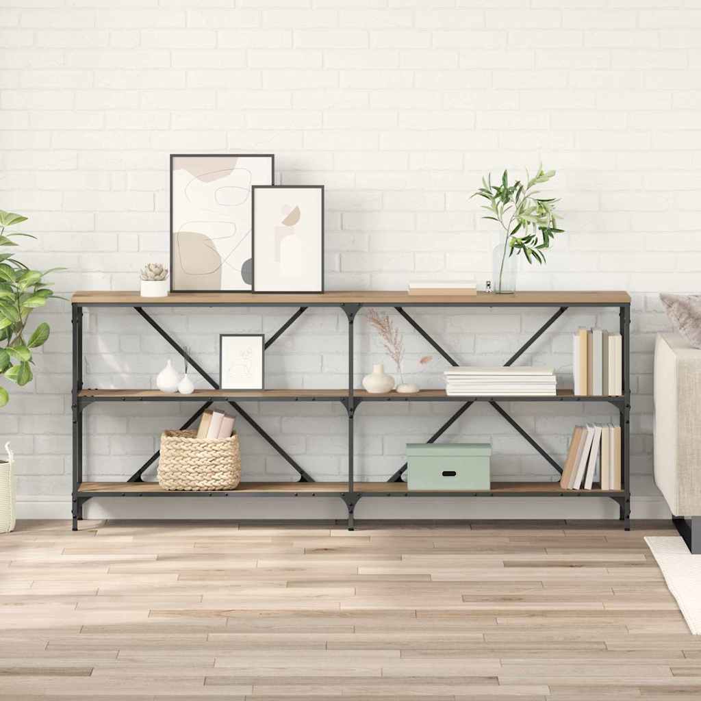 Konsolbord Artisan Egetræ 180 x 30 x 75 cm Konstrueret træ