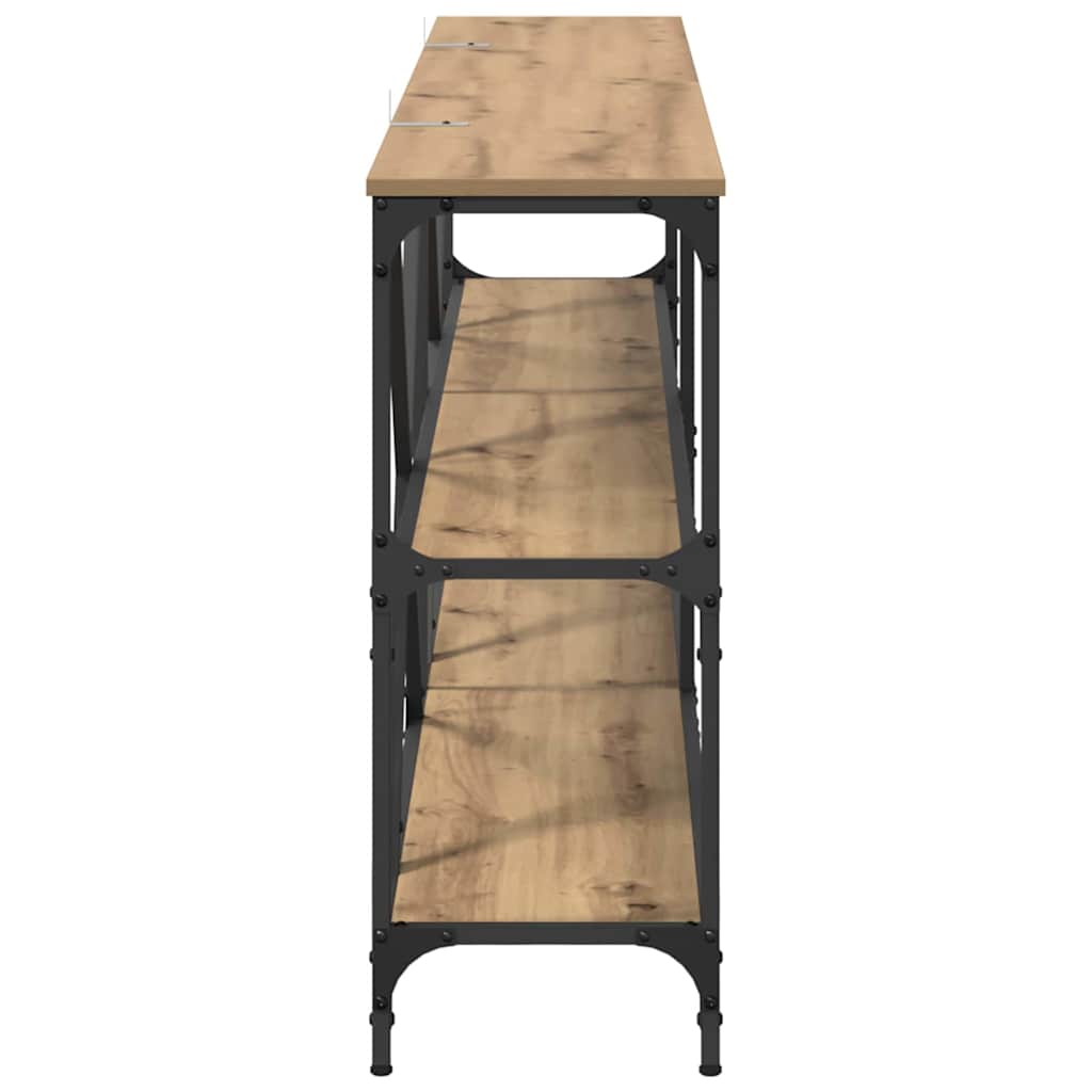 Konsolbord Artisan Egetræ 180 x 30 x 75 cm Konstrueret træ