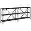 Konsolbord med hylde Sort eg 180 x 30 x 75 cm Konstrueret træ