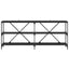 Konsolbord med hylde Sort eg 180 x 30 x 75 cm Konstrueret træ