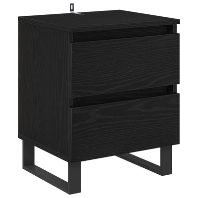 Natskab med skuffe Sort eg 40 x 35 x 50 cm Konstrueret træ
