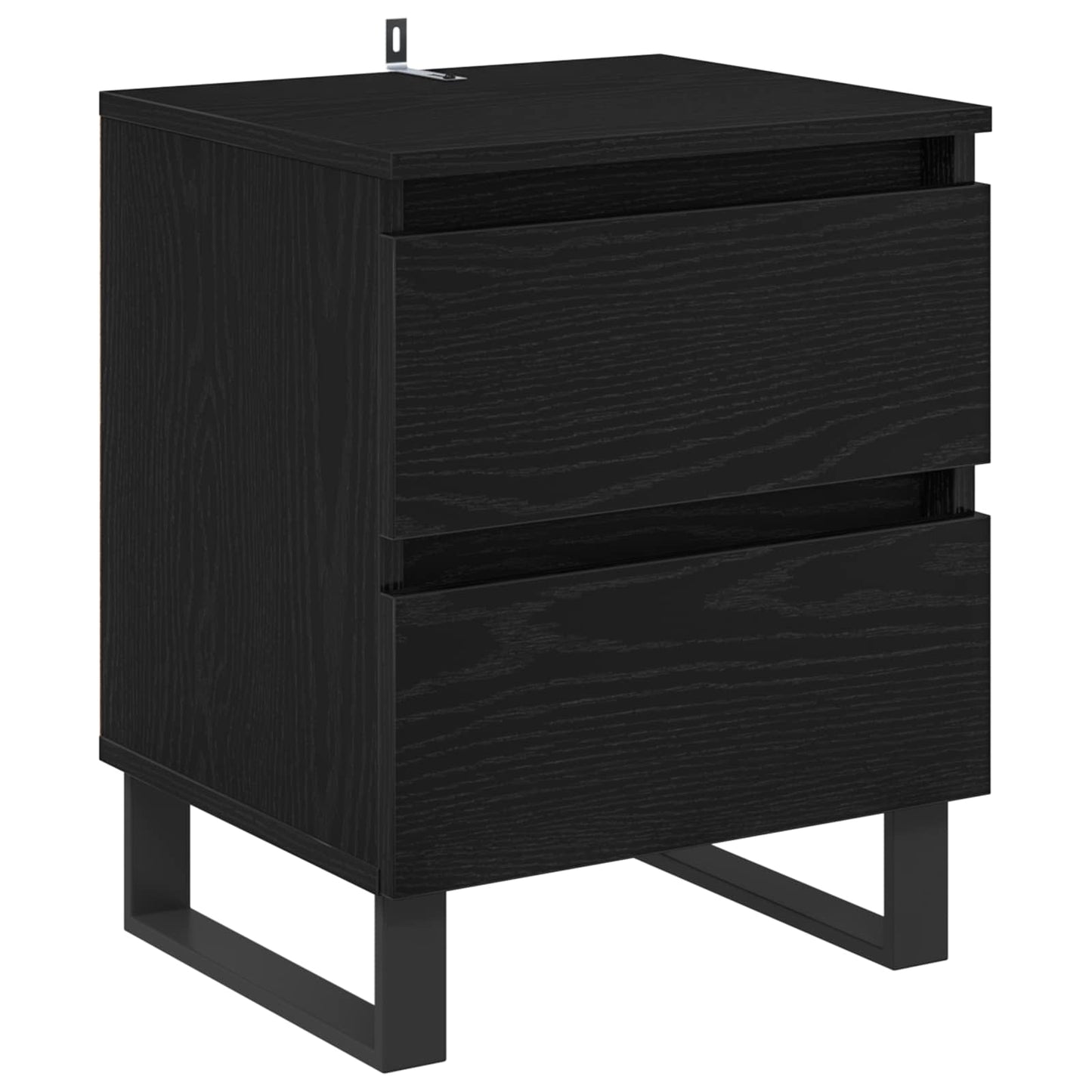 Natskab 2 pcs Sort eg 40 x 35 x 50 cm Konstrueret træ