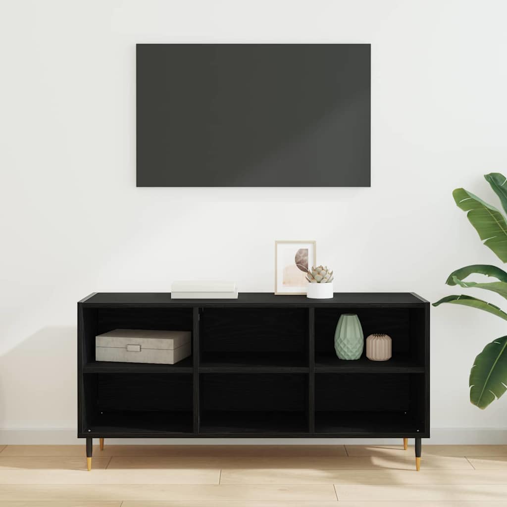 TV-skab Sort eg 103,5 x 30 x 50 cm Konstrueret træ